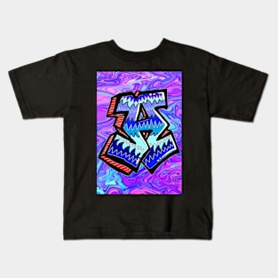 purple art a graffiti 1 Kids T-Shirt